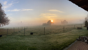 Sonnenaufgang im Nebel